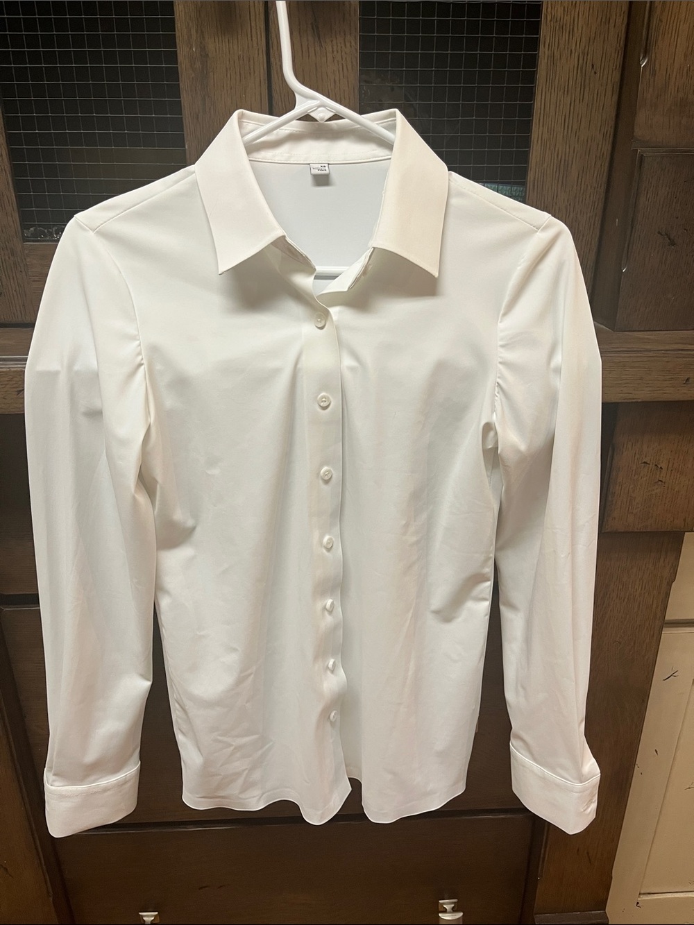 Classic White Button-Up Shirt Womens xs